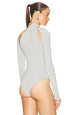 Diesel Long Sleeve Bodysuit in Grey, view 4, click to view large image.