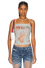 Diesel Sleeveless Tank Top in Grey, view 1, click to view large image.