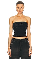 Diesel Strapless Ville Top in Black, view 1, click to view large image.