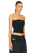 Diesel Strapless Ville Top in Black, view 2, click to view large image.