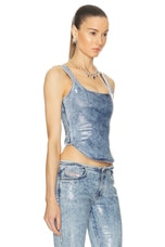 Diesel Shi Tank Top in Denim, view 2, click to view large image.
