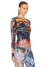 Diesel Miley Long Sleeve Top in Multi, view 2, click to view large image.