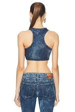 Diesel D Logo Top in Denim, view 3, click to view large image.