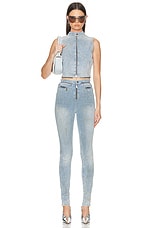 Diesel Nata Top in Denim, view 4, click to view large image.