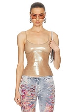 Diesel Carla Top in Gold, view 1, click to view large image.