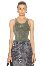 Diesel Tank Top in Olive & Green, view 1, click to view large image.