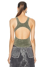Diesel Tank Top in Olive & Green, view 3, click to view large image.