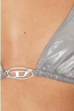 Diesel Triangle Bikini Top in Silver, view 5, click to view large image.
