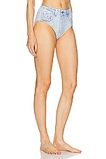 Diesel Denim Print Swim Bottom in Blue, view 2, click to view large image.