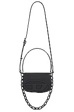 Diesel Loop &amp; Chain Handbag in Black, view 1, click to view large image.