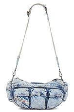 Diesel Travel 3000 Shoulder Bag in Indigo & Blue, view 1, click to view large image.