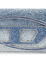 Diesel 1DR Wallet With Strap in Medium Blue, view 8, click to view large image.