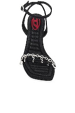 Diesel Vina Sandal in Black, view 4, click to view large image.