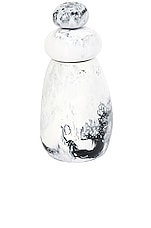 DINOSAUR DESIGNS Boulder Salt Grinder in White Marble Swirl, view 2, click to view large image.