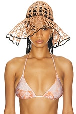 Diotima Web Hat in Copper & Black, view 2, click to view large image.