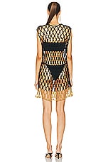 Diotima Deirdre Dress in Black & Gold, view 3, click to view large image.