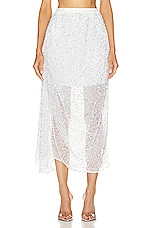 Diotima Peplos Skirt in White, view 1, click to view large image.