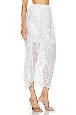 Diotima Peplos Skirt in White, view 2, click to view large image.