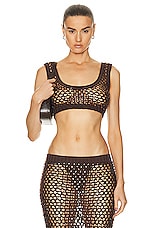 Diotima Lady Bralette Top in Coffee, view 1, click to view large image.