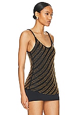 Diotima Heron Camisole Top in Black & Gold, view 2, click to view large image.