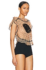 Diotima Scallop Top in Copper & Black, view 2, click to view large image.