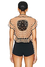 Diotima Scallop Top in Copper & Black, view 3, click to view large image.