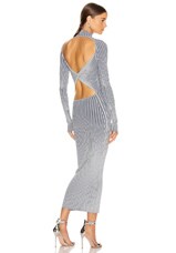 dion lee stripe rib twist dress DION LEE STRIPE RIB TWIST DRESS CLEAR BLUE SIZE:MEDIUM