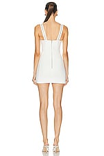 Dion Lee Zip Underwire Mini Dress in Ivory, view 3, click to view large image.