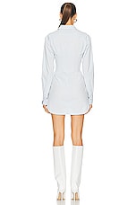 Dion Lee Tuxedo Corset Shirt Dress in Steam, view 3, click to view large image.