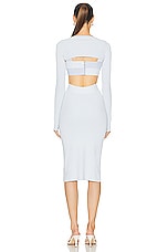 Dion Lee Long Sleeve Harness Bra Midi Dress in Steam & Dark Steam, view 4, click to view large image.