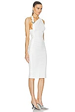 Dion Lee Safety Slider Rib Dress in Ivory, view 2, click to view large image.