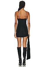 Dion Lee Gathered Bolt Mini Dress in Black, view 4, click to view large image.