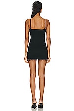 Dion Lee Lace Rib Cami Dress in Black, view 3, click to view large image.