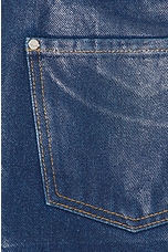 Dion Lee Laminated Darted Denim Short in American Blue, view 5, click to view large image.