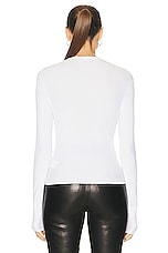 Dion Lee Bichrome Cardigan in White & Cream, view 3, click to view large image.