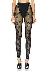 Dion Lee Seamless Cobra Lace Legging in Black, view 1, click to view large image.