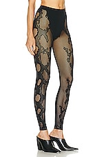 Dion Lee Seamless Cobra Lace Legging in Black, view 2, click to view large image.
