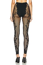 Dion Lee Seamless Cobra Lace Legging in Black, view 3, click to view large image.