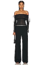 Dion Lee Zip Access Trouser in Black, view 4, click to view large image.