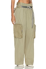 Dion Lee Belt Bag Blouson Pant in Sage, view 2, click to view large image.