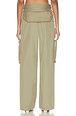 Dion Lee Belt Bag Blouson Pant in Sage, view 3, click to view large image.