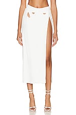 Dion Lee Interloop Skirt in IVORY, view 1, click to view large image.