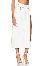 Dion Lee Interloop Skirt in IVORY, view 2, click to view large image.