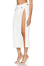 Dion Lee Interloop Skirt in IVORY, view 3, click to view large image.