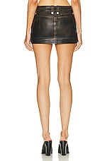 Dion Lee Micro Biker Skirt in Burnished Black, view 3, click to view large image.