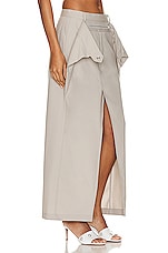 Dion Lee Zip Access Maxi Skirt in Alloy, view 2, click to view large image.