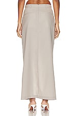 Dion Lee Zip Access Maxi Skirt in Alloy, view 3, click to view large image.