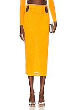 Dion Lee Barball Rope Skirt in Citrine, view 1, click to view large image.
