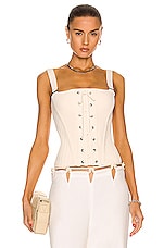 Dion Lee Laced Corset Bodice in Cream, view 1, click to view large image.