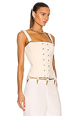 Dion Lee Laced Corset Bodice in Cream, view 2, click to view large image.